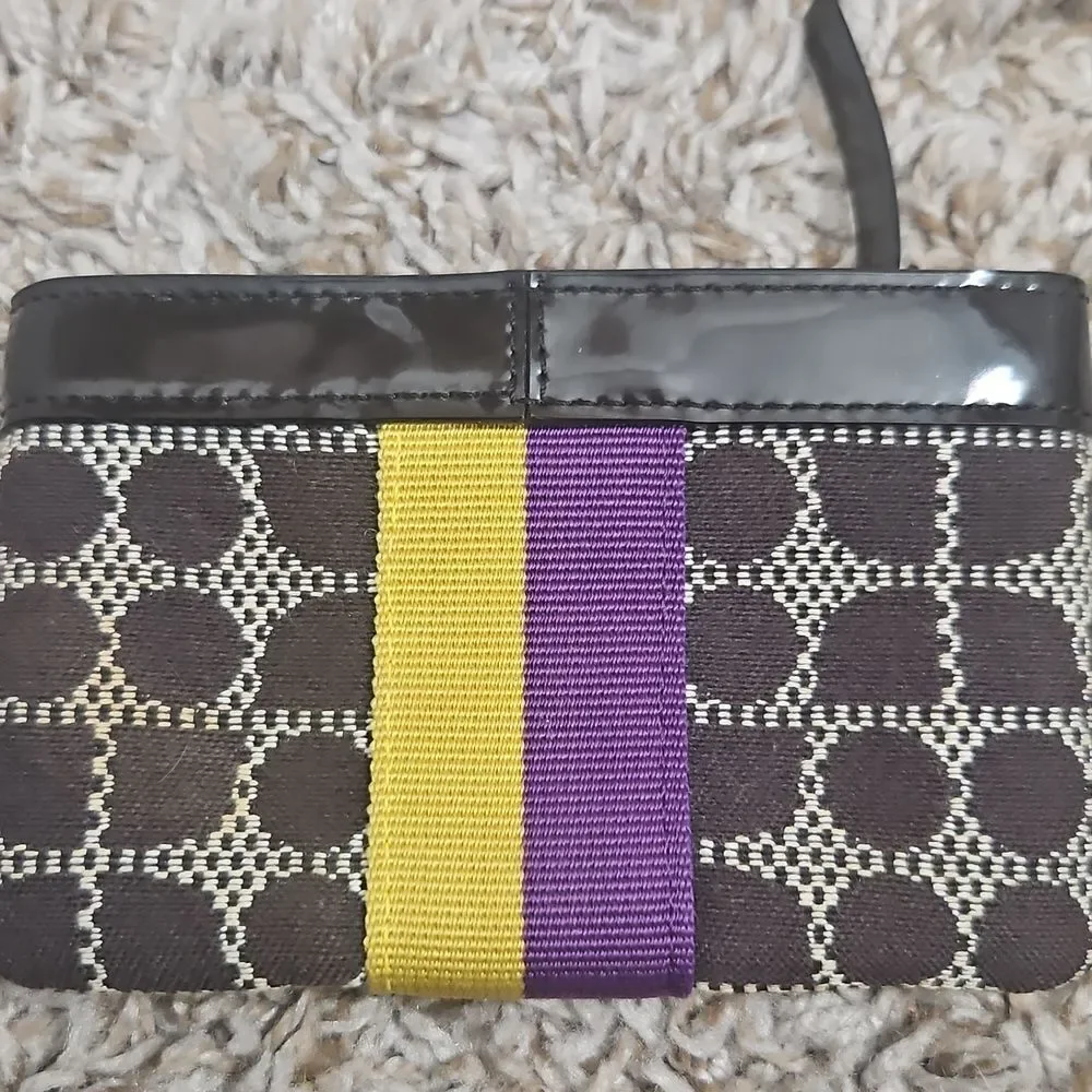 Kate Spade New York Coin Purse | Brown Geo Print | Purple Lining
